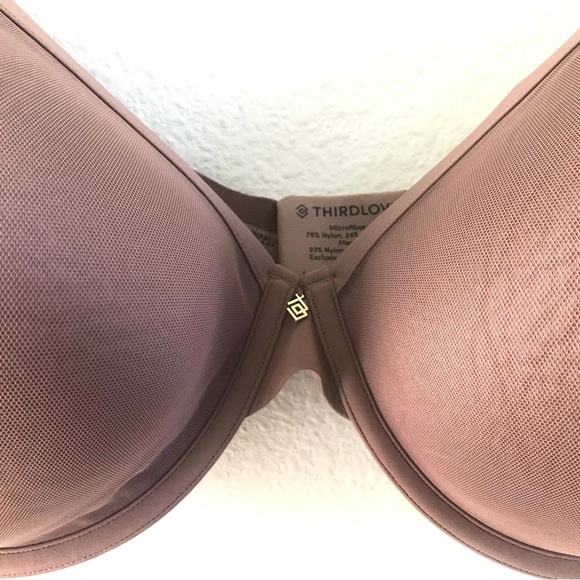 ThirdLove 24/7 Classic Contour Plunge Bra 44D Dark Mauve Underwire Back Closure - Picture 3 of 7